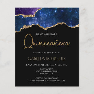 Budget Sternförmige Achat-Geoden-Quinceañera-Einla