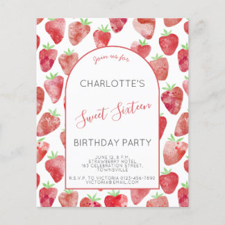 Budget Strawberry 16 . Geburtstag Geburtstagsparte