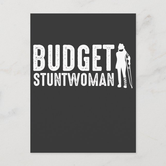 Budget Stuntfrau - Broken Leg Patient Hospital Postkarte (Vorderseite)