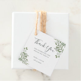 Budget Succulent Eucalyptus Blätter Vielen Dank Geschenkanhänger