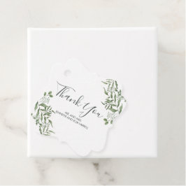 Budget Succulent Eucalyptus Blätter Vielen Dank Geschenkanhänger