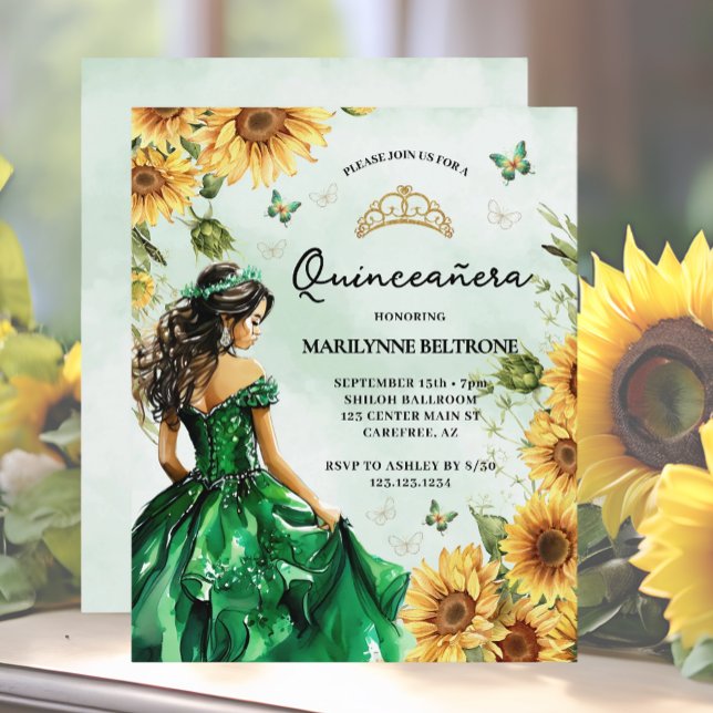 Budget Sunflower Butterfly Prinzessin Quinceañera (Von Creator hochgeladen)