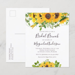 Budget Sunflower Fête des mariées Brunch Carte pos