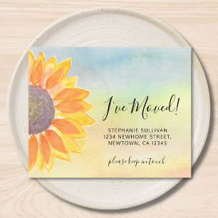 Budget Sunflower Motion Announcement Card
