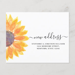 Budget Sunflower New Address Announccard