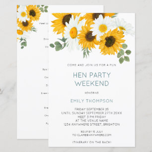 Budget Sunflower Tour Wochenende Hen laden ein