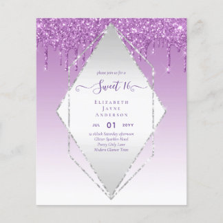BUDGET SWEET16 Dripping Glitzer Glamour Invit Flyer