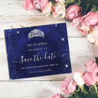 Budget Sweet 16 blue Glitzer Staub rett Datum