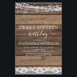 Budget Sweet 16 Geburtstag Rustikaler Bauernhof<br><div class="desc">Budget 16 . Geburtstag (16) Geburtstagsparty - Rustikales Landhaus Streichellichter Einladungen auf Holz Hintergrund - beinhaltet schöne und elegante Schrift Typografie mit modernem Landhaus Sparkle für die besondere 16. Geburtstagsfeier.</div>