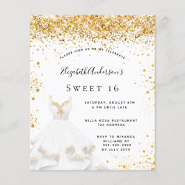 Budget Sweet 16 Goldkleid Glitzer Staub