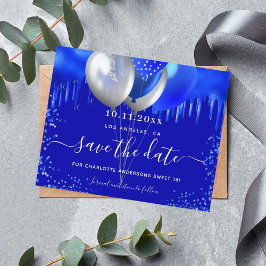 Budget Sweet 16 königsblaue Tropfen Save the Date