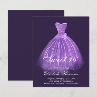 Budget Sweet 16 Lila Gown Birthday Party