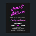 Budget Sweet 16 Sechzehn Retro Neon Geburtstagspar<br><div class="desc">Machen Sie sich bereit zum Party, wie es der "80er mit unserer Sweet 16 Retro Neon Geburtstagsparty Einladung! Diese lebendige und energische Einladung bringt Neonlichter und trendige Ausblicke der Vergangenheit in die Gegenwart für ein unvergessliches Fest. Mit kräftigen Retro-Neonfarben und einem lustigen "80er-inspiriert Design, Set dieser Einladung ist der perfekte...</div>