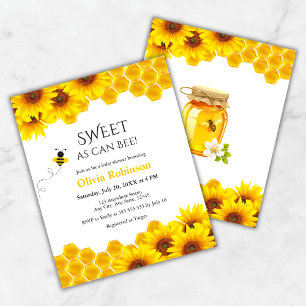 Budget Sweet as can bee Honey Baby Shower Einladun