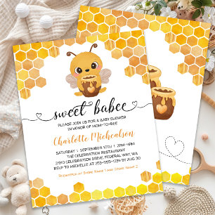BUDGET Sweet Bee Baby Dusche Neutrale Einladung