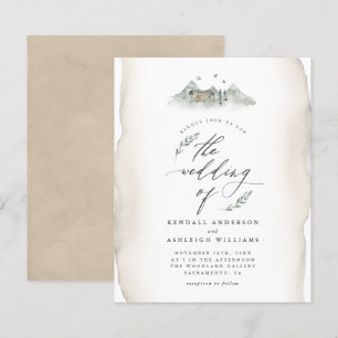 Budget Tan Aquarelle Feuilles et Mariage de montag