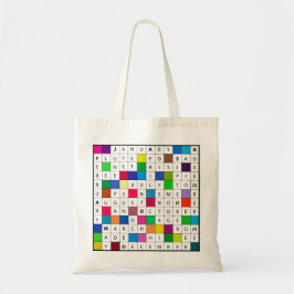 Budget-Tasche mit Kalender-Kreuzworträtsel Tragetasche
