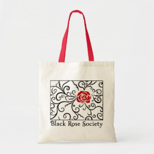 Budget-Taschen-Tasche, schwarze Rosen-Gesellschaft Tragetasche