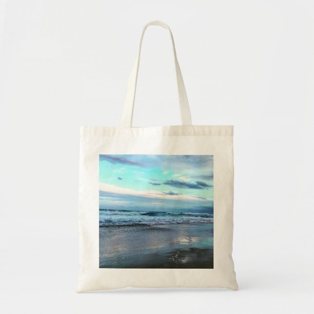 Budget-Taschen-Taschen-Ozean-Sonnenuntergang Tragetasche (Vorne)
