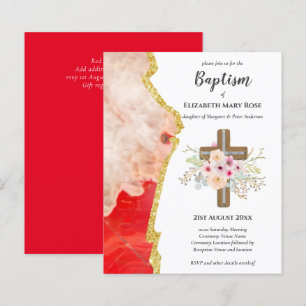 BUDGET Taufe Christening Bautizo Bautismo INVITE