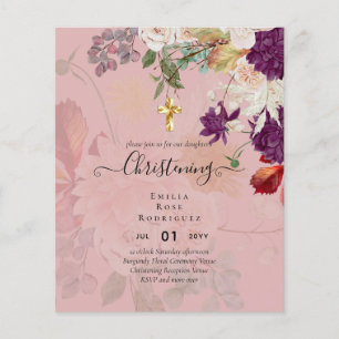 BUDGET TAUFE Einladung Taufe Bautizo Bautismo Flyer