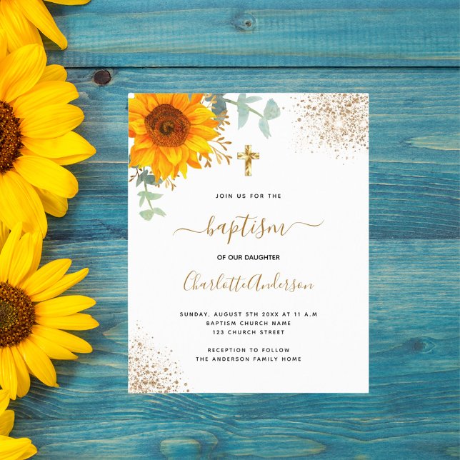 Budget Taufe Eukalyptus Grünpflanzen Sonnenblume (Von Creator hochgeladen)