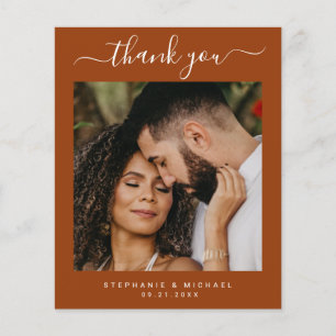BUDGET Terracotta 2 Photo Mariage Carte de remerci