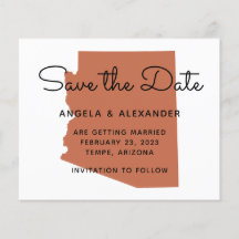 Budget Terracotta Arizona Hochzeit retten das Datu