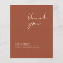 Budget Terracotta Babydusche Danke Karte