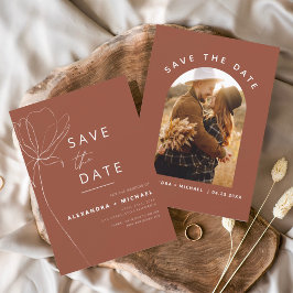 Budget Terracotta Boho Save the Date Foto