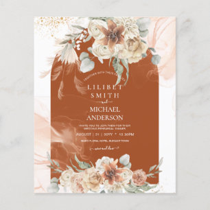 BUDGET Terracotta Floral Pampas Gras PROBE