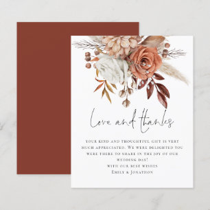 Budget Terracotta Florals Liebe Dank Hochzeit