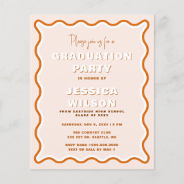 Budget Terracotta Foto Abschluss Einladung