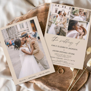 Budget Terracotta Foto Hochzeit Einladung Flyer