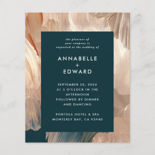 Budget terracotta malerische Hochzeit Einladung Flyer