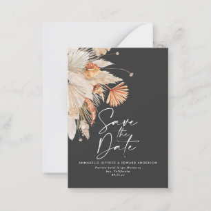 Budget terracotta Pampas Hochzeit speichern Sie da Mitteilungskarte