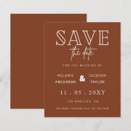 Budget Terracotta Rustikal Save the Date