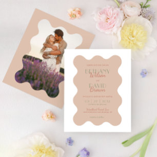 BUDGET Terracotta & Sage Green Wave Foto Hochzeit