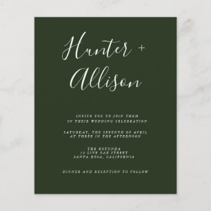 Budget Terracotta Wedding Einladung Flyer