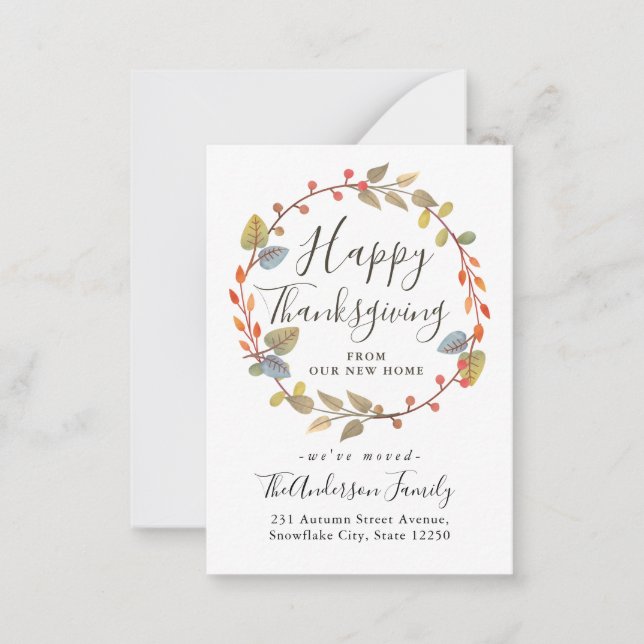 Budget Thanksgiving Nouvelle carte de déplacement  (Devant)