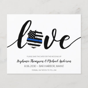 Budget Thin Blue Line Polizei Themed Wedding