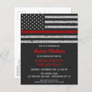 Budget Thin Red Line Feuerwehrmann Abschluss