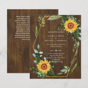 BUDGET Tournesols rustiques Vert Feuille Mariage