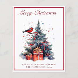 Budget Traditionelle Weihnachtsbaumkarte