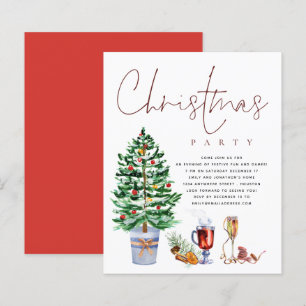 Budget Tree Drinks Skript Weihnachts-Party Einladu