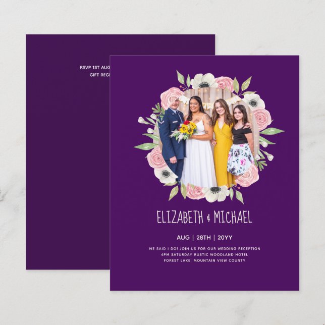 Budget Trending FOTO Wedding Reception lädt ein (Vorne/Hinten)