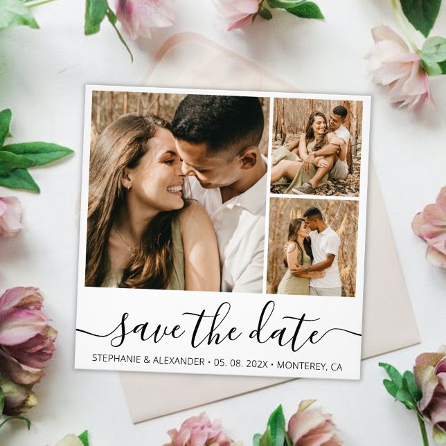 Budget Trendy Script-Foto Save the Date Fotodruck (Von Creator hochgeladen)