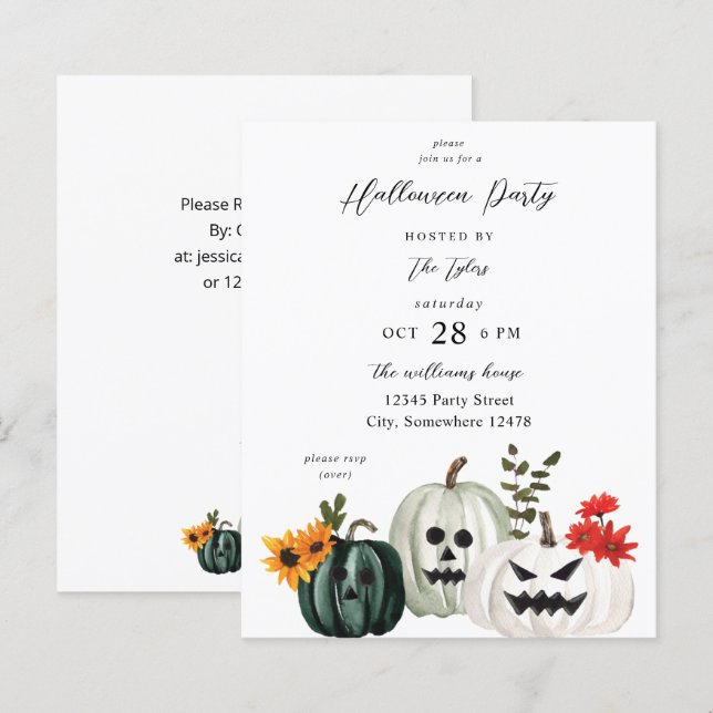 Budget Trick oder Treat Pumpkin Halloween-Party (Vorne/Hinten)
