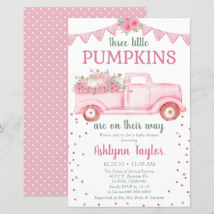 Budget Triplets Pink Little Pumpkin Baby Dusche