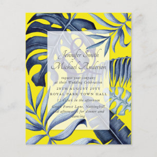 Budget Tropical Blue Jaune Mariage feuille